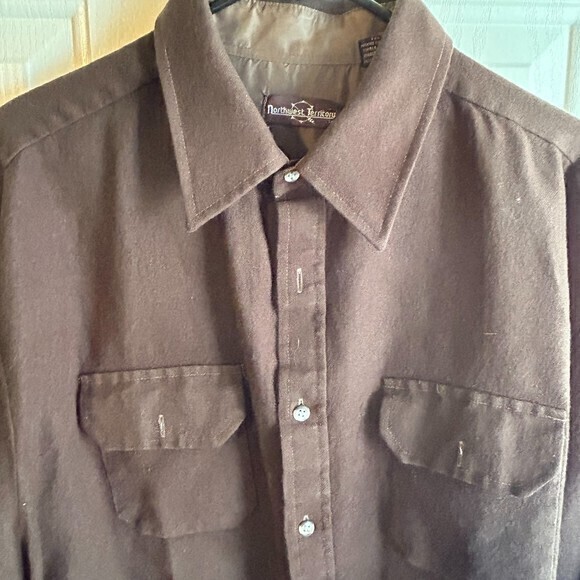 Northwest Territory Mens 100% acrylic  brown  Button Down ‎ SZ XL Pre-owned - Picture 4 of 6